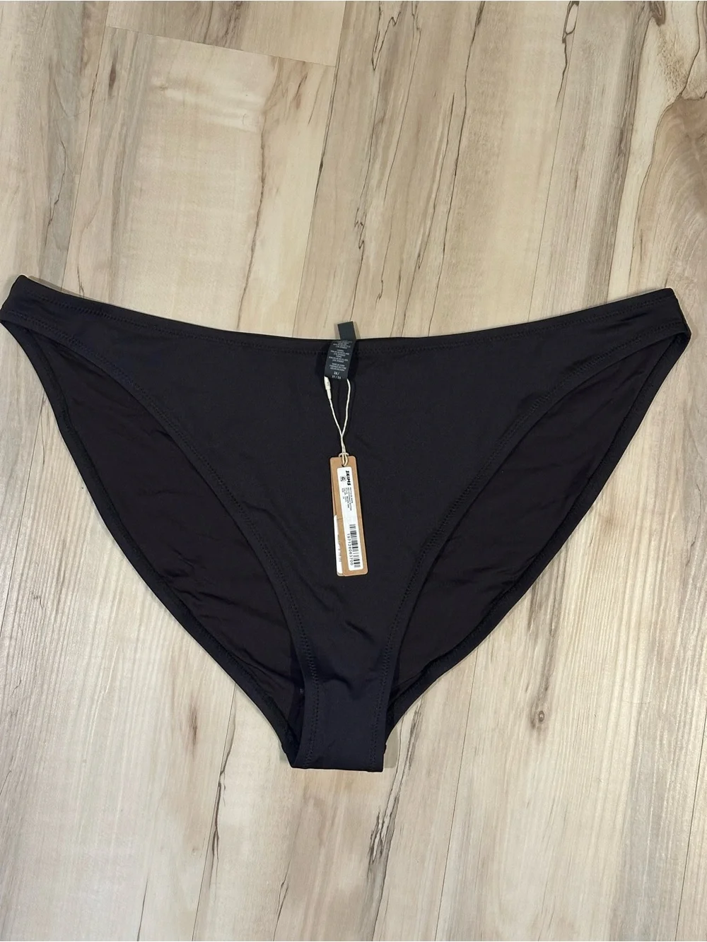 SKIMS Recycled Swim Mid Coverage Swim Bottom in Onyx NWT